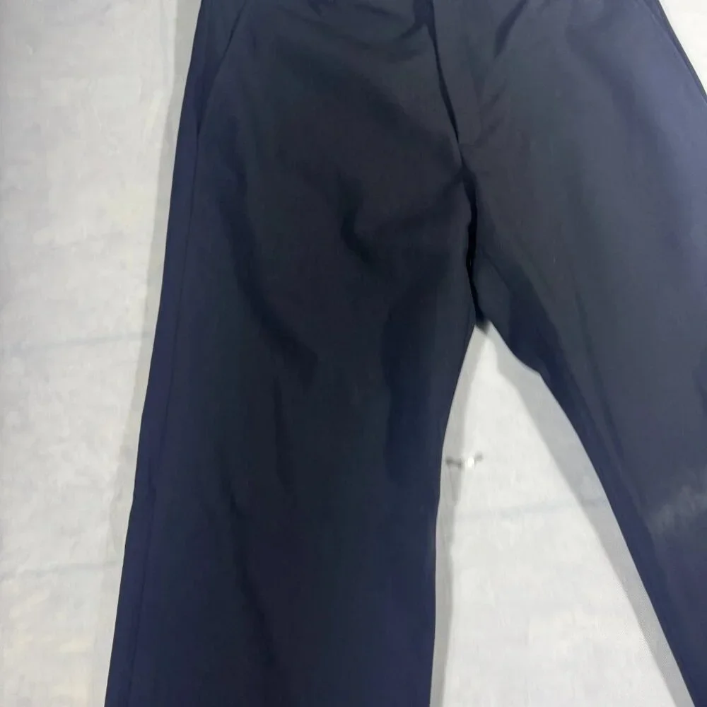 Banana Republic Men's Dress Pants Black Stretch Flat Front Front‎ Formal 34R